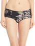 Seafolly 256152 Women's Wide Side Retro Bikini Bottom Swimwear Black Size 4