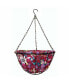 Фото #1 товара Hanging Basket with Fabric Coco Liner Red Purple, 12
