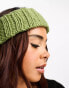 Фото #3 товара My Accessories London chunky knitted headband in green