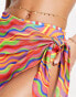 Фото #3 товара It's Now Cool Premium rainbow mesh sarong in multi