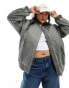 Фото #2 товара ASOS DESIGN Curve oversized bomber jacket in acid wash