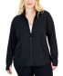 Фото #1 товара Plus Size Essential Full-Zip Jacket, Created for Macy's