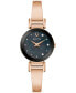 x Marc Anthony Women's Modern Diamond Accent Rose Gold-Tone Stainless Steel Bangle Bracelet Watch 26mm