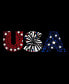 ფოტო #2 პროდუქტის Women's Word Art USA Fireworks V-Neck T-Shirt