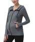 ფოტო #2 პროდუქტის Maternity Essential Ruched Hooded Active Jacket