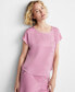 ფოტო #1 პროდუქტის Women's 2-Pc. Crepe de Chine Short-Sleeve Pajama Set, Created for Macy's