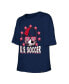 ფოტო #3 პროდუქტის Big Girls Navy USWNT T-shirt