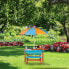 Фото #5 товара Детская мебель Relaxdays Kindersitzgruppe Garten mit Sonnenschirm - Садовый комплект для детей с зонтом