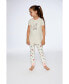 ფოტო #3 პროდუქტის Girl Organic Cotton Two Piece Pajama Set Off White Printed Strawberry - Toddler|Child