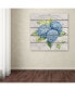 Jean Plout 'Blue Hydrangeas' Canvas Art - 14" x 14" x 2"