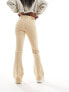 Фото #4 товара Pieces Peggy flared jeans in beige