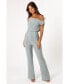 ფოტო #1 პროდუქტის Women's Heather One Shoulder Jumpsuit