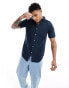 Фото #1 товара Superdry Studios casual linen shirt in navy