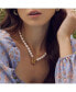 Фото #2 товара Secret Summer Cultured Pearl Lock Pendant Necklace