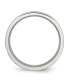 Stainless Steel Polished Satin Center 6mm Grooved Band Ring
