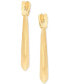 ფოტო #2 პროდუქტის Children's Polished Oval Hoop Earrings in 14k Gold (1/2")