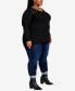 Фото #6 товара Plus Size Emma V-neck Tunic Sweater