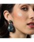 Women's Grey Textured Teardrop Earrings