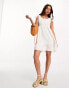 Vero Moda tie shoulder mini dress in white Белый, M - EU 38 - фото #1