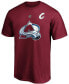 Фото #3 товара Men's Gabriel Landeskog Burgundy Colorado Avalanche Authentic Stack Name and Number T-shirt
