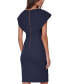 Фото #2 товара Petite Scuba-Crepe Boat-Neck Sheath Dress