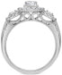 Фото #3 товара Diamond Triple Halo Engagement Ring (1 ct. t.w.) in 14k White Gold