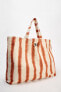 STRIPED MAXI TOTE BAG