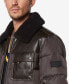 Фото #4 товара Men's Beaumont Aviator Puffer with Faux Leather Trim