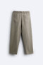 100% linen jogger waist trousers