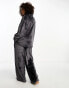 Фото #4 товара Loungeable oversized cosy twosie in charcoal grey