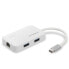Фото #1 товара Edimax EU-4308 - USB 3.2 Gen 1 (3.1 Gen 1) Type-C - RJ-45 - USB 3.2 Gen 1 (3.1 Gen 1) Type-A - 5000 Mbit/s - White - LAN - Power - USB - CE - FCC - RoHS