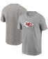 Фото #1 товара Men's Heathered Gray Kansas City Chiefs Primary Logo T-shirt
