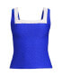 ფოტო #1 პროდუქტის Women's Texture Square Neck Tankini Swimsuit Top