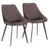 Фото #15 товара Marche TwoTone Chair in Faux Leather and Fabric Set of 2