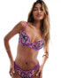 Ann Summers Wildflower non padded plunge bra in bright purple