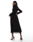 NA-KD button down midi dress in black