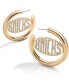ფოტო #1 პროდუქტის Women's Gold-Tone New York Knicks Logo Hoop Earrings
