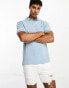 Фото #1 товара Polo Ralph Lauren icon logo pique polo slim fit in light blue