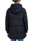 Juniors' Women ' Hooded 3/4 Puffer Coat