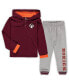 ფოტო #1 პროდუქტის Toddler Boys Maroon, Heathered Gray Virginia Tech Hokies Poppies Hoodie and Sweatpants Set