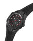 ფოტო #5 პროდუქტის Men's Analog Black Silicone Watch 45mm