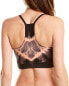 Фото #2 товара Electric & Rose Quinn Chevron Bra Women's Black Xs