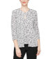 ფოტო #1 პროდუქტის Petite Printed Glittered Jacket & Tank Top Twinset