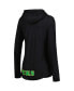 ფოტო #2 პროდუქტის Women's Black Oregon Ducks My Lover Lightweight Hooded Long Sleeve T-shirt