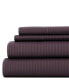 Фото #1 товара Expressed In Embossed by The Home Collection Striped 4 Piece Bed Sheet Set, Queen