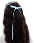 Фото #1 товара ASOS DESIGN hairband with skinny bow detail in light blue