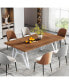 Фото #2 товара Tribe signs Large Dining Table for 6-8 People, 70-inch Rectangular Wood Kitchen Table for Family Gathering