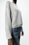 Plain metallic knit sweater