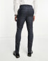 Фото #4 товара New Look skinny suit trousers in grey & blue check