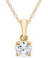 ფოტო #1 პროდუქტის Diamond Solitaire 18" Pendant Necklace (1/3 ct. t.w.) in 14k Gold